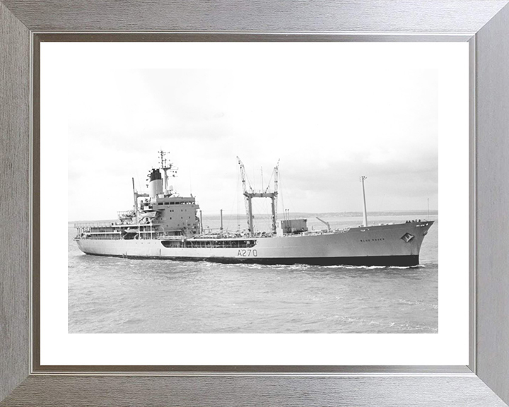RFA Blue Rover (A270) Photo Print - Starboard View - Royal Fleet Auxiliary Rover Class Tanker Hampshire Prints 10 x 8 Silver Frame Yes