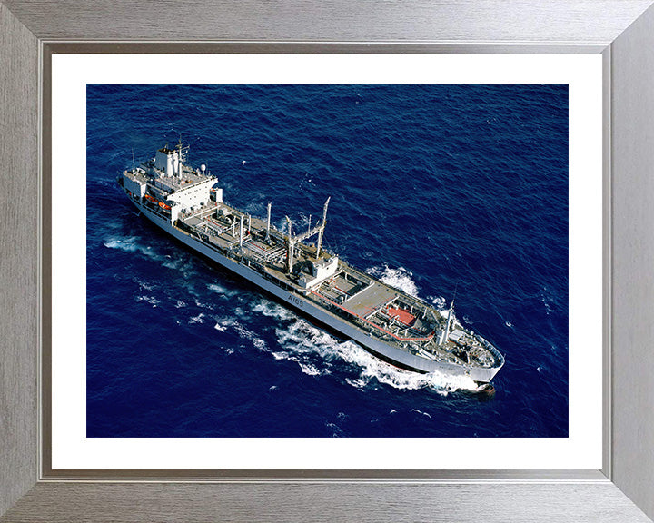 RFA Bayleaf (A109) Photo Print - From Above - Royal Fleet Auxiliary Leaf Class Tanker Hampshire Prints 10 x 8 Silver Frame Yes