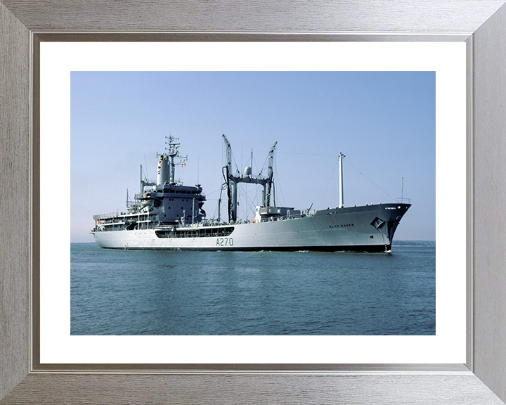 RFA Blue Rover (A270) Photo Print - Low Starboard View - Royal Fleet Auxiliary Rover Class Tanker Hampshire Prints 10 x 8 Silver Frame Yes