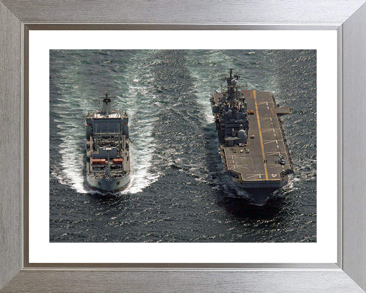 RFA Bayleaf (A109) Photo Print - Ready to RAS - Royal Fleet Auxiliary Leaf Class Tanker Hampshire Prints 10 x 8 Silver Frame Yes