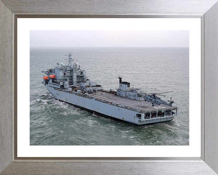 RFA Argus (A135) Photo Print - Port Side View - Royal Fleet Auxiliary Casualty Class Ship Hampshire Prints 10 x 8 Silver Frame Yes