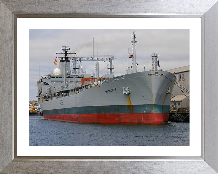 RFA Bayleaf (A109) Photo Print - Alongside - Royal Fleet Auxiliary Leaf Class Tanker Hampshire Prints 10 x 8 Silver Frame Yes