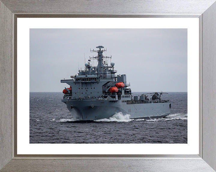 RFA Argus (A135) Photo Print - At Sea - Royal Fleet Auxiliary Casualty Class Ship Hampshire Prints 10 x 8 Silver Frame Yes