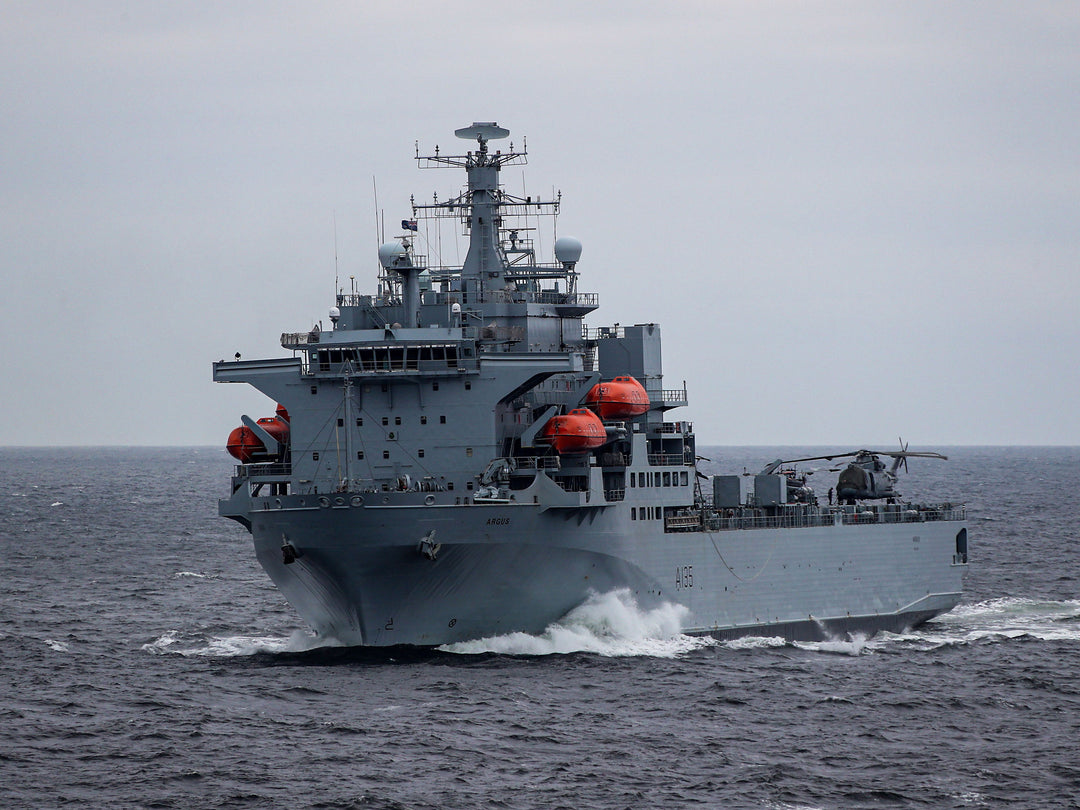 RFA Argus (A135) Photo Print - At Sea - Royal Fleet Auxiliary Casualty Class Ship Hampshire Prints 6 x 4 No Frame No