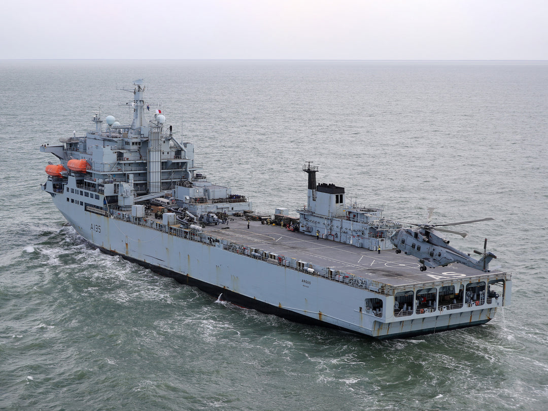 RFA Argus (A135) Photo Print - Port Side View - Royal Fleet Auxiliary Casualty Class Ship Hampshire Prints 6 x 4 No Frame No