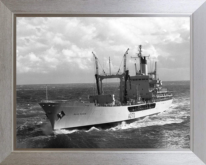 RFA Blue Rover (A270) Photo Print - Port Bow View - Royal Fleet Auxiliary Rover Class Tanker Hampshire Prints 10 x 8 Silver Frame No