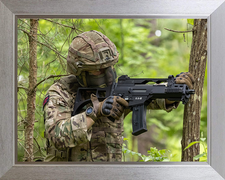 Royal Marines Battle training Photo Print - 45 Commando Hampshire Prints 10 x 8 Silver Frame No