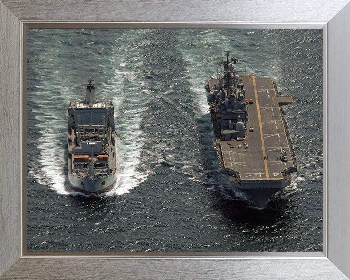 RFA Bayleaf (A109) Photo Print - Ready to RAS - Royal Fleet Auxiliary Leaf Class Tanker Hampshire Prints 10 x 8 Silver Frame No