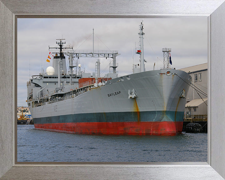 RFA Bayleaf (A109) Photo Print - Alongside - Royal Fleet Auxiliary Leaf Class Tanker Hampshire Prints 10 x 8 Silver Frame No