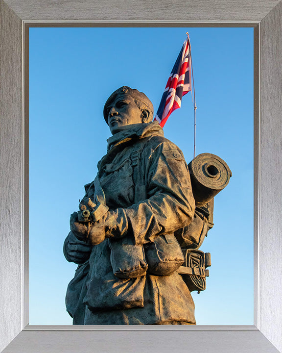 Royal Marine Yomper statue Royal Marines museum Photo Print or Framed Photo Print Hampshire Prints 10 x 8 Silver Frame No