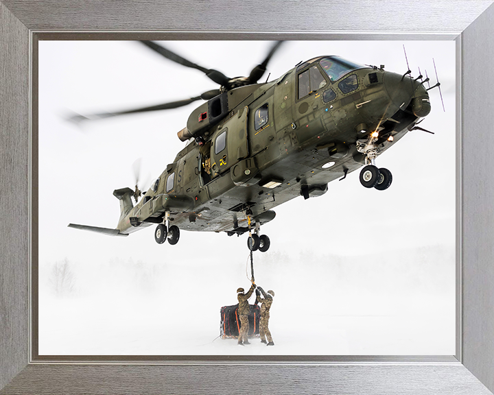 Royal Marines Commando Mobile Air Operations Team Photo Print - MAOT Hampshire Prints 10 x 8 Silver Frame No