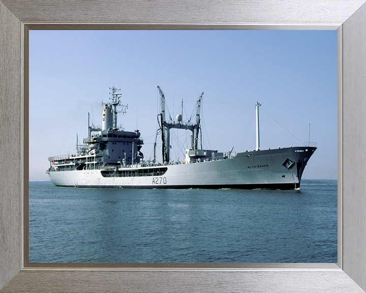 RFA Blue Rover (A270) Photo Print - Low Starboard View - Royal Fleet Auxiliary Rover Class Tanker Hampshire Prints 10 x 8 Silver Frame No