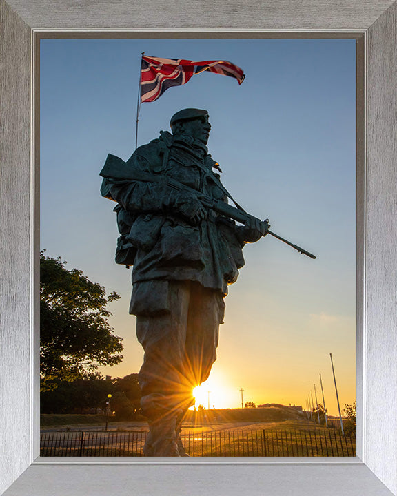Royal Marine statue the Yomper Royal Marines museum Eastney Photo Print or Framed Photo Print Hampshire Prints 10 x 8 Silver Frame No