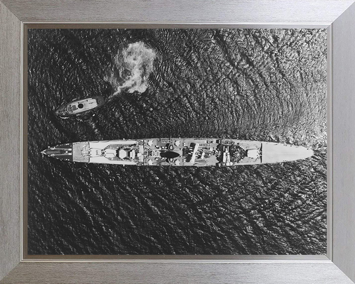 HMS Ajax (22) Photo Print - From Above 1939 - Royal Navy Leander Class Light Cruiser