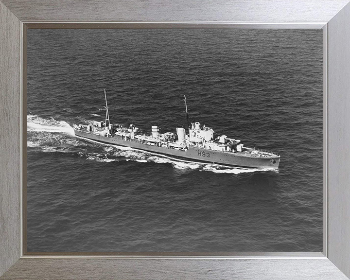 HMS Hereward (H93) Photo Print - Starboard View - Royal Navy H Class Destroyer Hampshire Prints 10 x 8 Silver Frame No