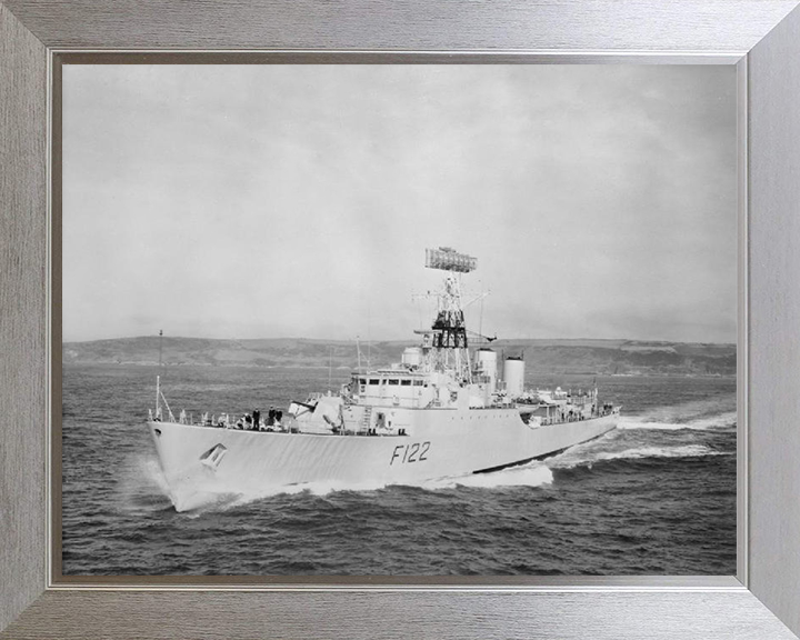 HMS Gurkha (F122) Photo Print - Underway Port View - Royal Navy Tribal Class Frigate Hampshire Prints 10 x 8 Silver Frame No