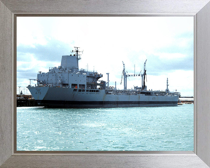 RFA Appleleaf (A79) Photo Print - Alongside - Royal Fleet Auxiliary Leaf Class Tanker Hampshire Prints 10 x 8 Silver Frame No