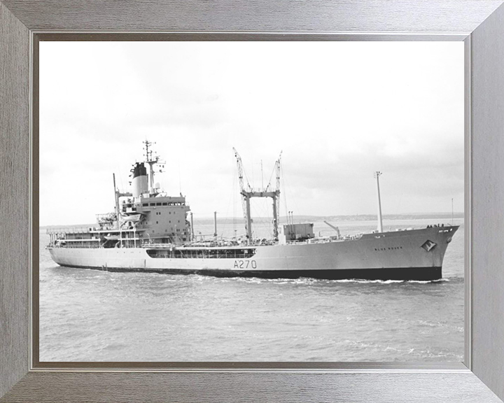 RFA Blue Rover (A270) Photo Print - Starboard View - Royal Fleet Auxiliary Rover Class Tanker Hampshire Prints 10 x 8 Silver Frame No