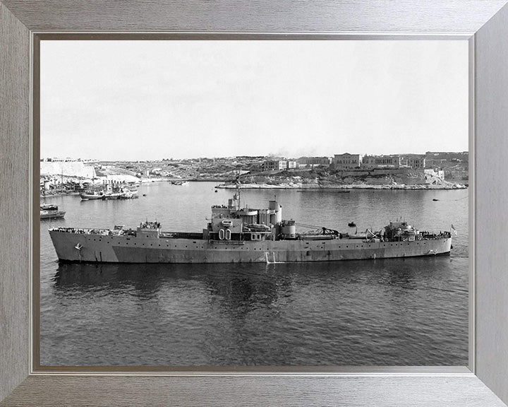 HMS Thruster (1917) Photo Print - Valletta - Royal Navy R Class Destroyer Hampshire Prints 10 x 8 Silver Frame No