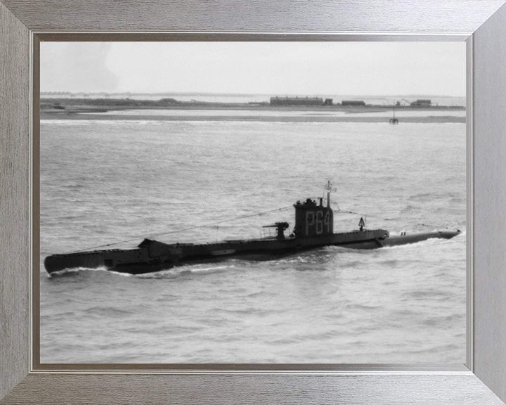 HMS Vandal (P64) Photo Print - Port Side View - Royal Navy U Class Submarine Hampshire Prints 10 x 8 Silver Frame No