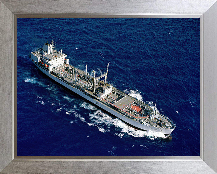 RFA Bayleaf (A109) Photo Print - From Above - Royal Fleet Auxiliary Leaf Class Tanker Hampshire Prints 10 x 8 Silver Frame No