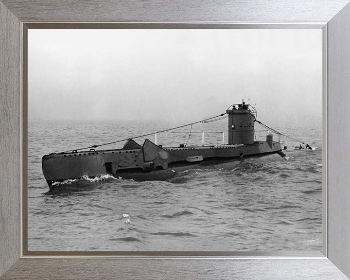 HMS Upstart (P65) Photo Print - Port Side View - Royal Navy U Class Submarine Hampshire Prints 10 x 8 Silver Frame No