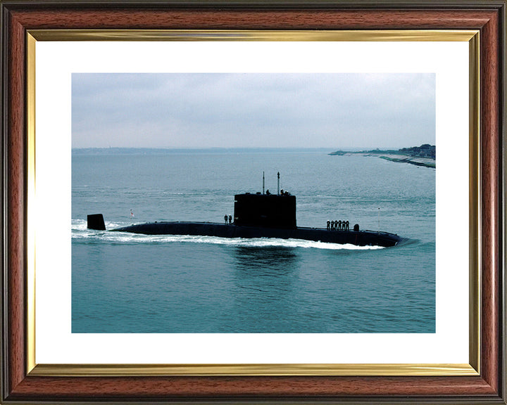 HMS Ursula (S42) Photo Print - Portsmouth - Royal Navy Victoria Class Submarine Hampshire Prints 10 x 8 Classic Frame Yes
