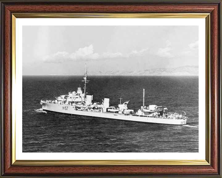 HMS Hesperus (H57) Photo Print - Port Side View - Royal Navy H Class Destroyer Hampshire Prints 10 x 8 Classic Frame Yes