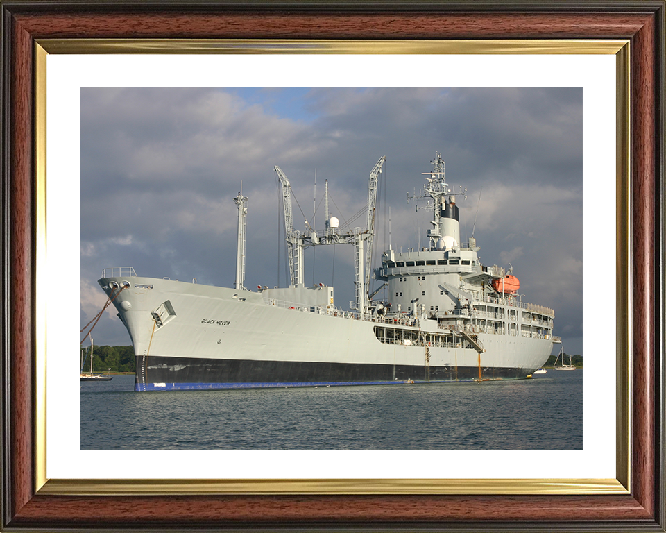 RFA Black Rover (A273) Photo Print - At A Buoy - Royal Fleet Auxiliary Rover Class Tanker Hampshire Prints 10 x 8 Classic Frame Yes