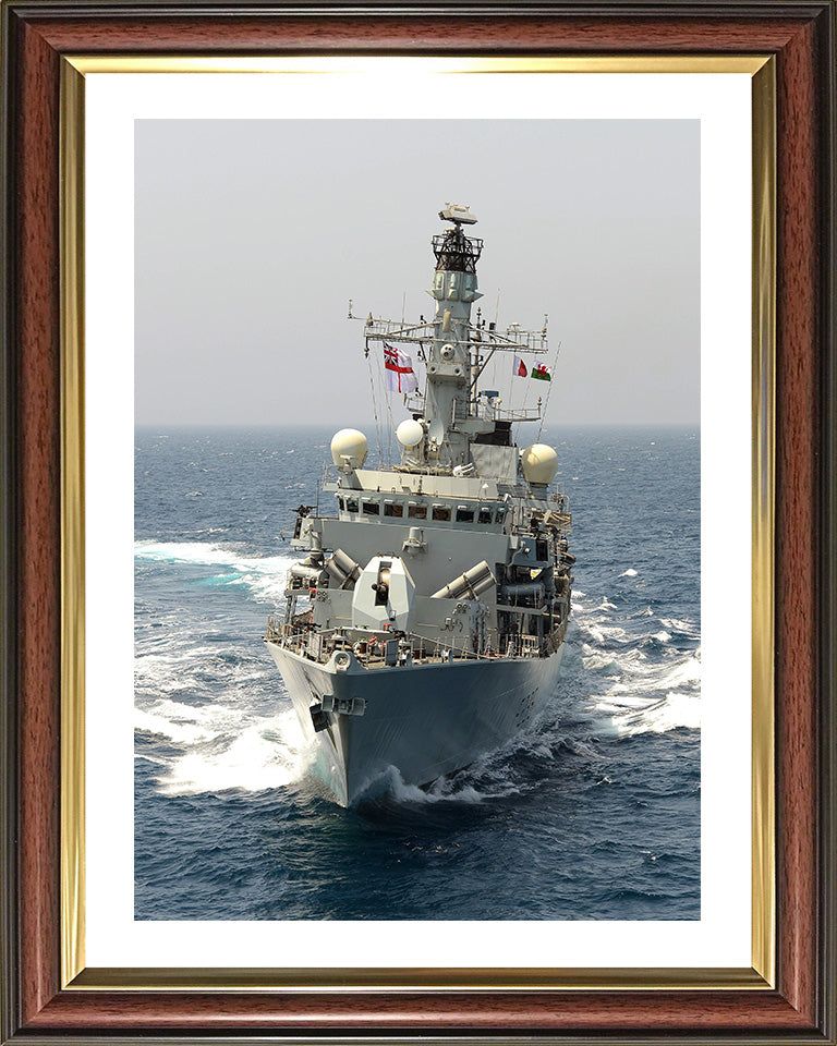 HMS Monmouth (F235) Photo Print - Bow View - Royal Navy Type 23 Frigate Hampshire Prints 10 x 8 Classic Frame Yes