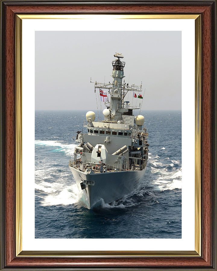 HMS Monmouth (F235) Photo Print - Bow View - Royal Navy Type 23 Frigate Hampshire Prints 10 x 8 Classic Frame Yes