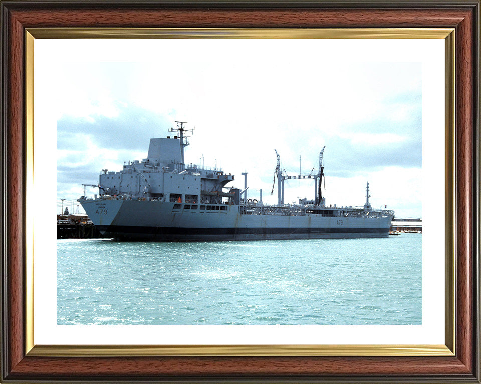 RFA Appleleaf (A79) Photo Print - Alongside - Royal Fleet Auxiliary Leaf Class Tanker Hampshire Prints 10 x 8 Classic Frame Yes