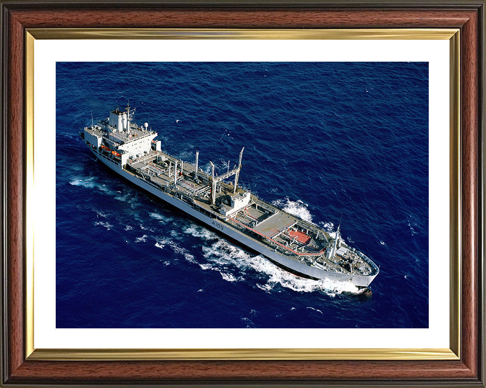 RFA Bayleaf (A109) Photo Print - From Above - Royal Fleet Auxiliary Leaf Class Tanker Hampshire Prints 10 x 8 Classic Frame Yes