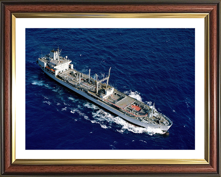 RFA Bayleaf (A109) Photo Print - From Above - Royal Fleet Auxiliary Leaf Class Tanker Hampshire Prints 10 x 8 Classic Frame Yes