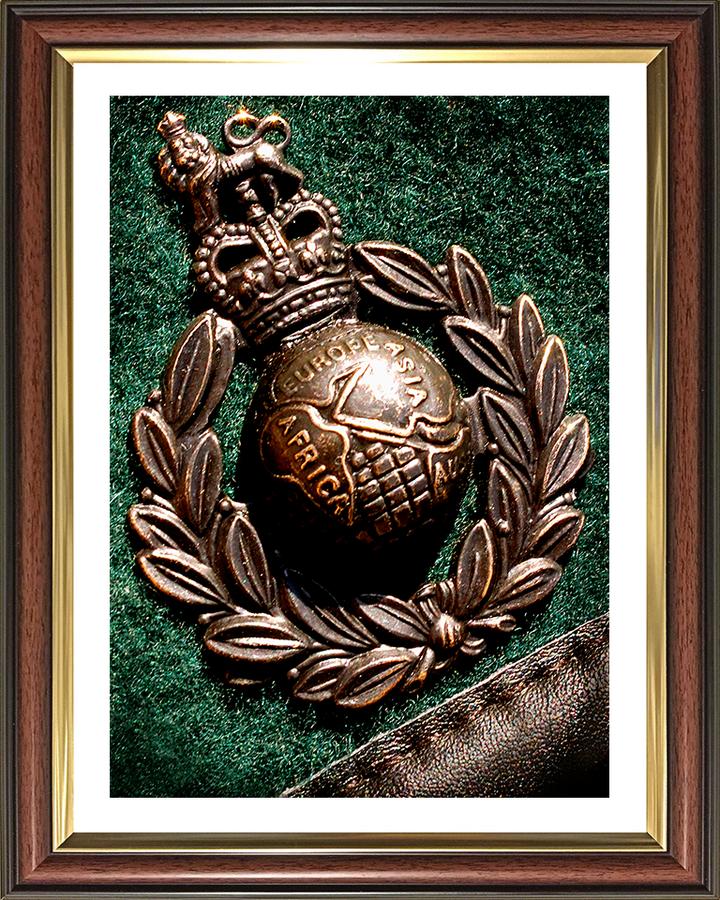 Royal Marine Commando Green Beret and badge closeup Photo Print Hampshire Prints 10 x 8 Classic Frame Yes