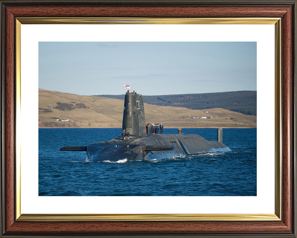 HMS Victorious (S29) Photo Print - Port Bow View - Royal Navy Vanguard Class Submarine Hampshire Prints 10 x 8 Classic Frame Yes