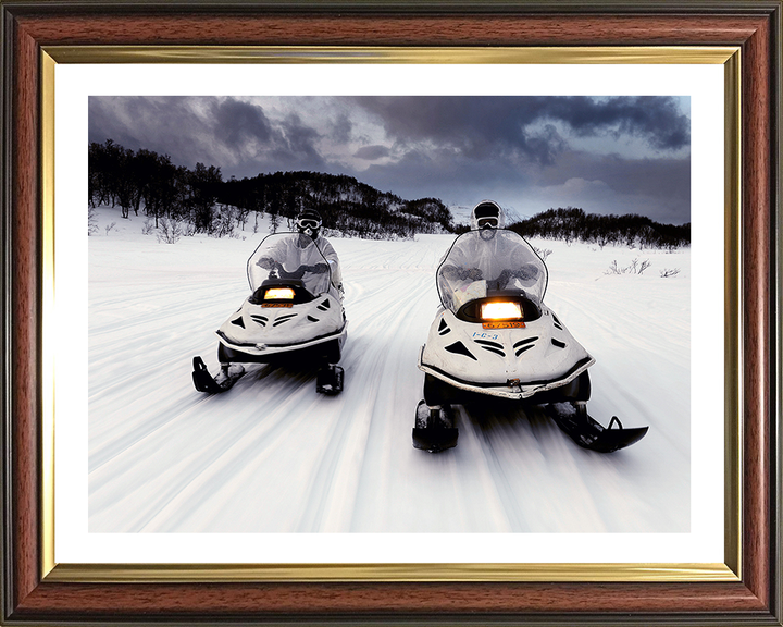 Royal Marine Commandos on a Ski-Doo Photo Print - SRS Squadron Hampshire Prints 10 x 8 Classic Frame Yes