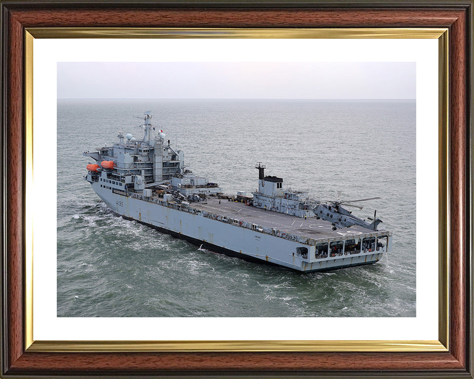 RFA Argus (A135) Photo Print - Port Side View - Royal Fleet Auxiliary Casualty Class Ship Hampshire Prints 10 x 8 Classic Frame Yes