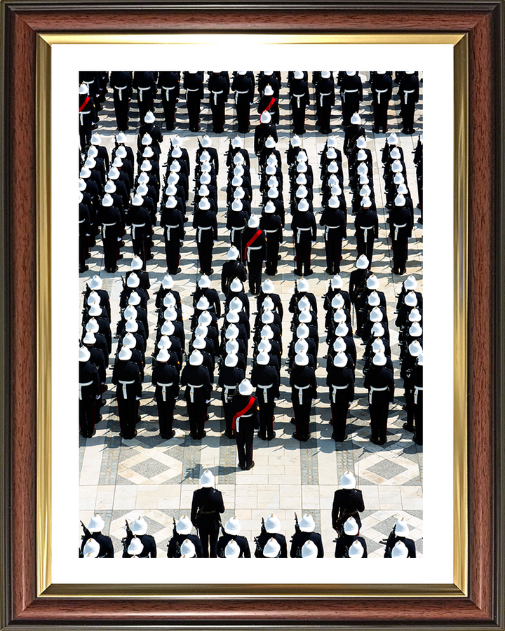 Royal Marine Commandos on Parade in London Photo Print Hampshire Prints 10 x 8 Classic Frame Yes