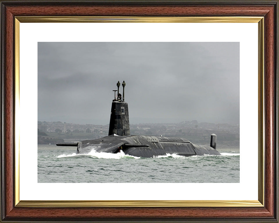 HMS Victorious (S29) Photo Print - Port Side View - Royal Navy Vanguard Class Submarine Hampshire Prints 10 x 8 Classic Frame Yes