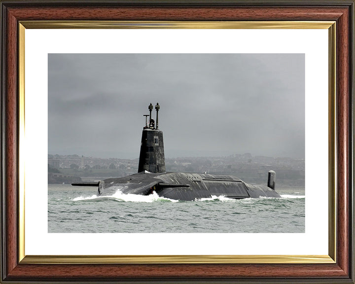 HMS Victorious (S29) Photo Print - Port Side View - Royal Navy Vanguard Class Submarine Hampshire Prints 10 x 8 Classic Frame Yes