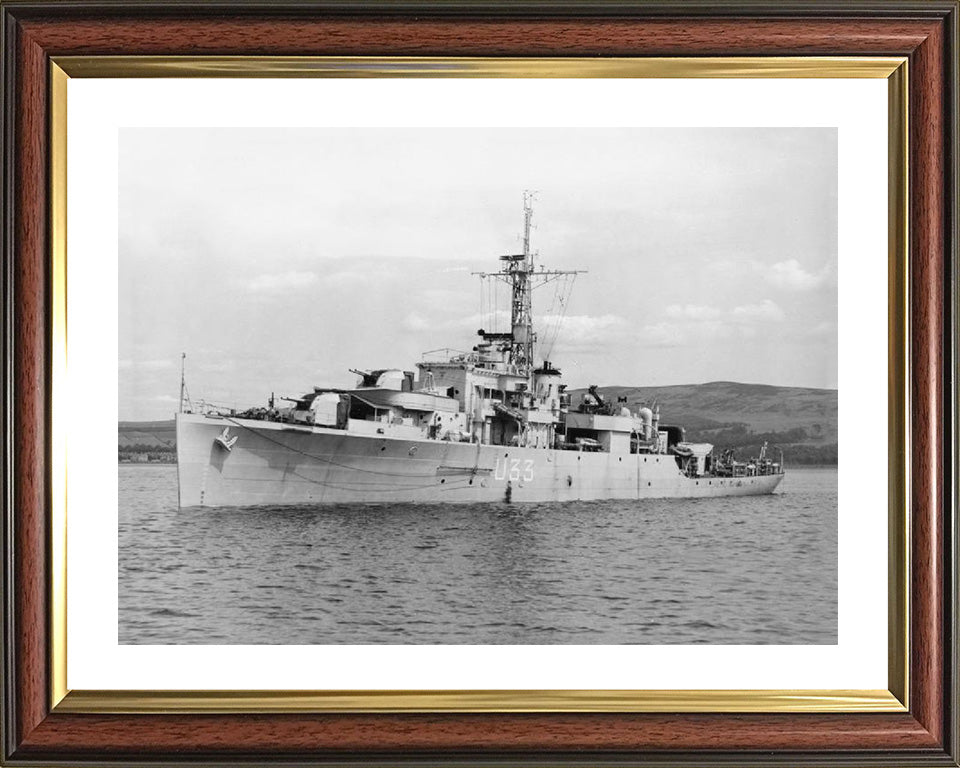 HMS Opossum (U33) Photo Print - Port Side - Royal Navy Black Swan Class Sloop Hampshire Prints 10 x 8 Classic Frame Yes