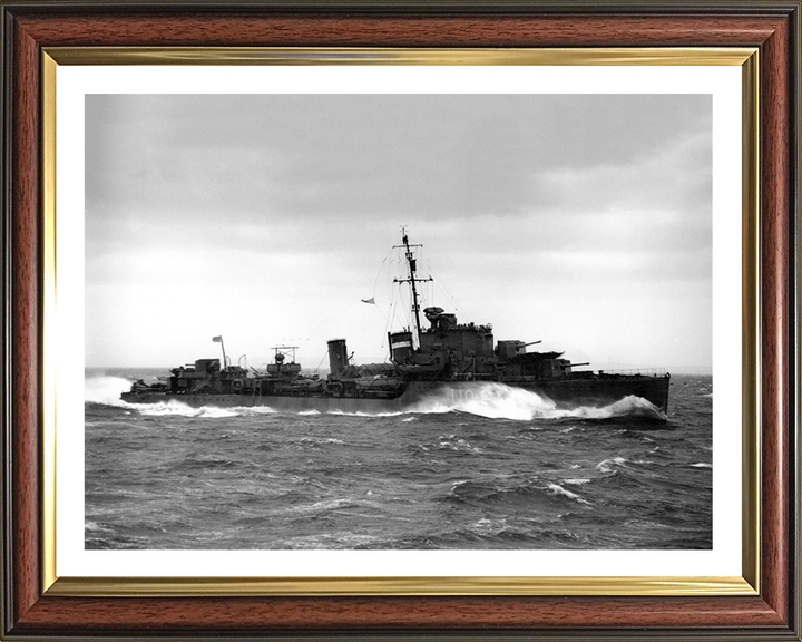 HMS Intrepid (D10) Photo Print - Starboard View - Royal Navy I Class Destroyer Hampshire Prints 10 x 8 Classic Frame Yes
