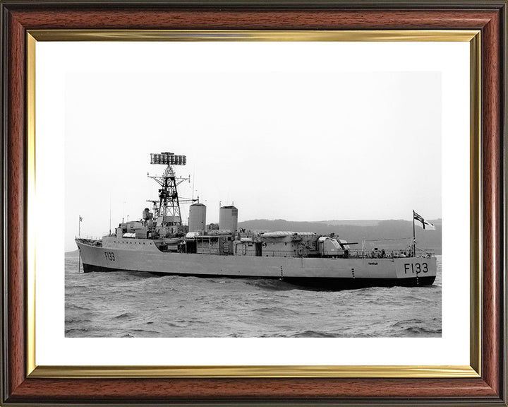 HMS Tartar (F133) Photo Print - At Anchor - Royal Navy Tribal Class Frigate Hampshire Prints 10 x 8 Classic Frame Yes