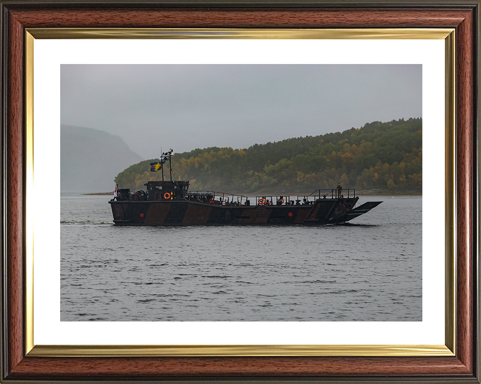 Royal Marine Landing Craft Utility (LCU) Underway Norway Photo Print - CLR Armoured Support Group Hampshire Prints 10 x 8 Classic Frame Yes