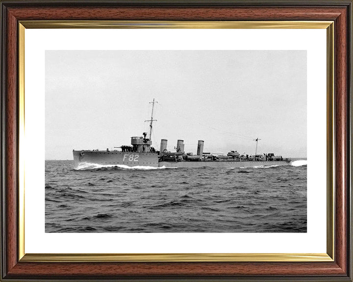 HMS Thisbe (F82) Photo Print - Port Side View - Royal Navy R Class Destroyer Hampshire Prints 10 x 8 Classic Frame Yes