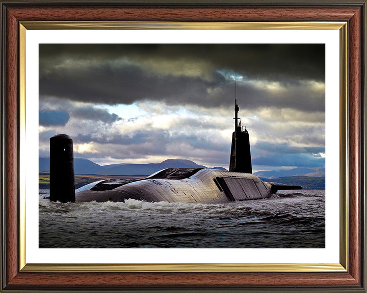 HMS Vengeance (S31) Photo Print - Starboard Quarter View - Royal Navy Vanguard Class Submarine Hampshire Prints 10 x 8 Classic Frame Yes