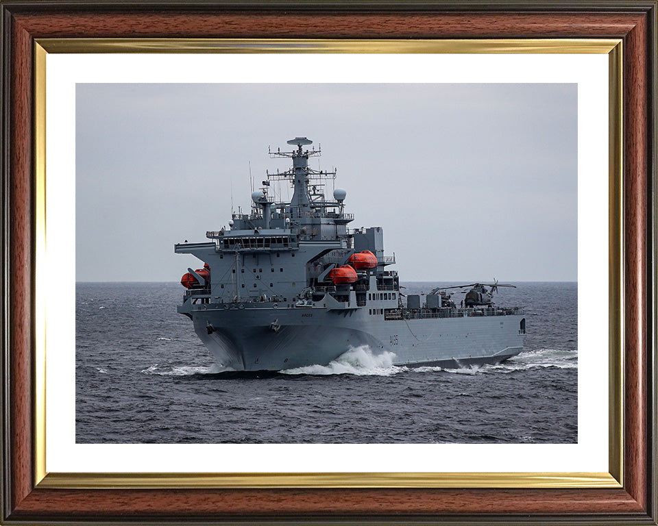 RFA Argus (A135) Photo Print - At Sea - Royal Fleet Auxiliary Casualty Class Ship Hampshire Prints 10 x 8 Classic Frame Yes