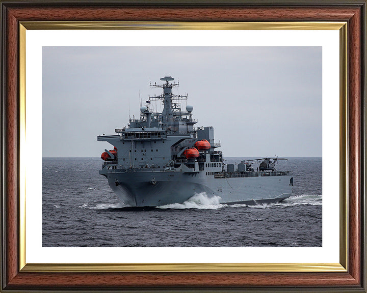RFA Argus (A135) Photo Print - At Sea - Royal Fleet Auxiliary Casualty Class Ship Hampshire Prints 10 x 8 Classic Frame Yes