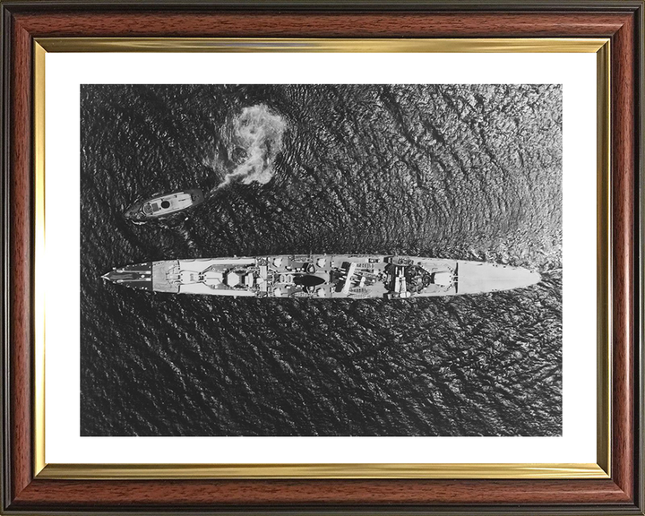 HMS Ajax (22) Photo Print - From Above 1939 - Royal Navy Leander Class Light Cruiser